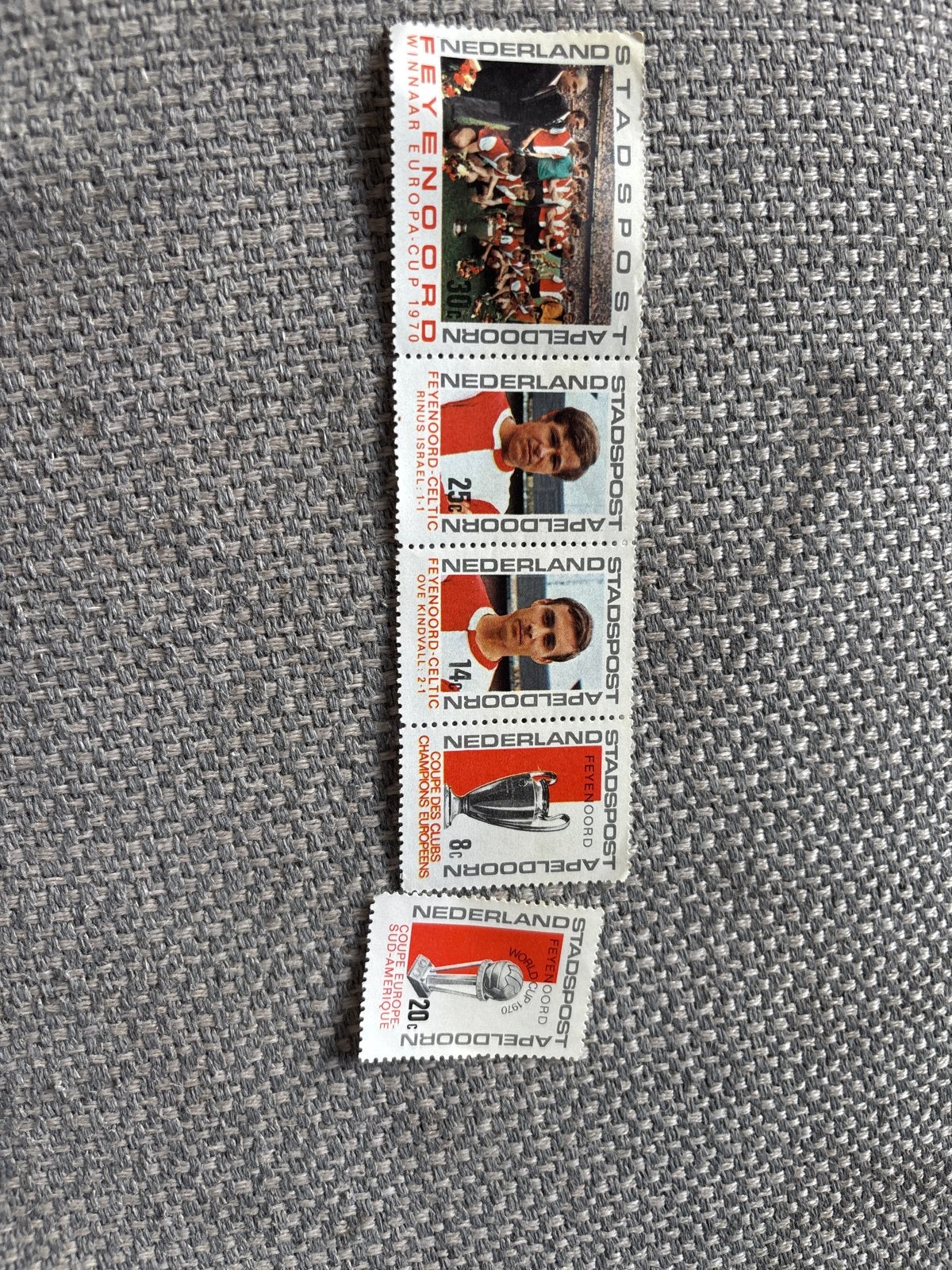 Feyenoord Stadspost Postzegels - Winnaar Europa Cup 1970, Ophalen of Verzenden, Na 1940, Postfris