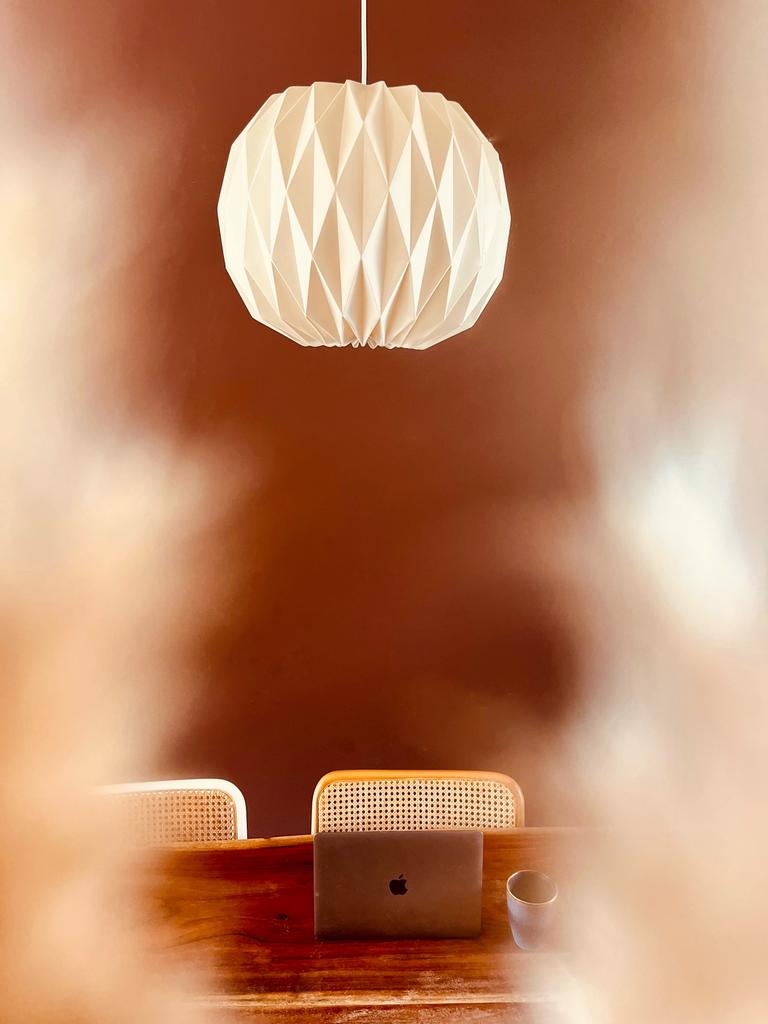 Seventies DDR Origami hanglamp, Ophalen of Verzenden