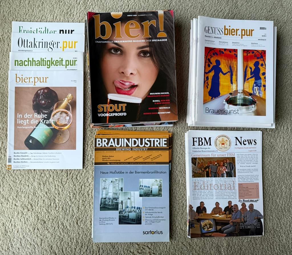 Bier: diverse magazines over bieren en bierbrouwen, Ophalen of Verzenden, Zo goed als nieuw