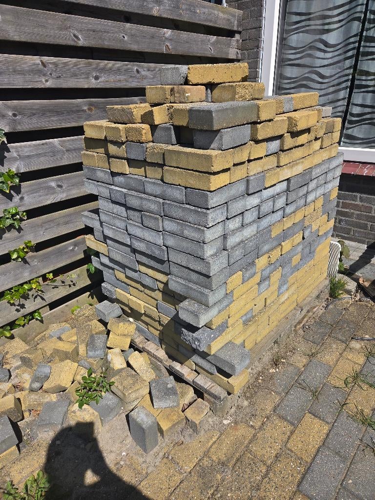 GRATIS tegels, Ophalen, Gebruikt, Beton, Terrastegels
