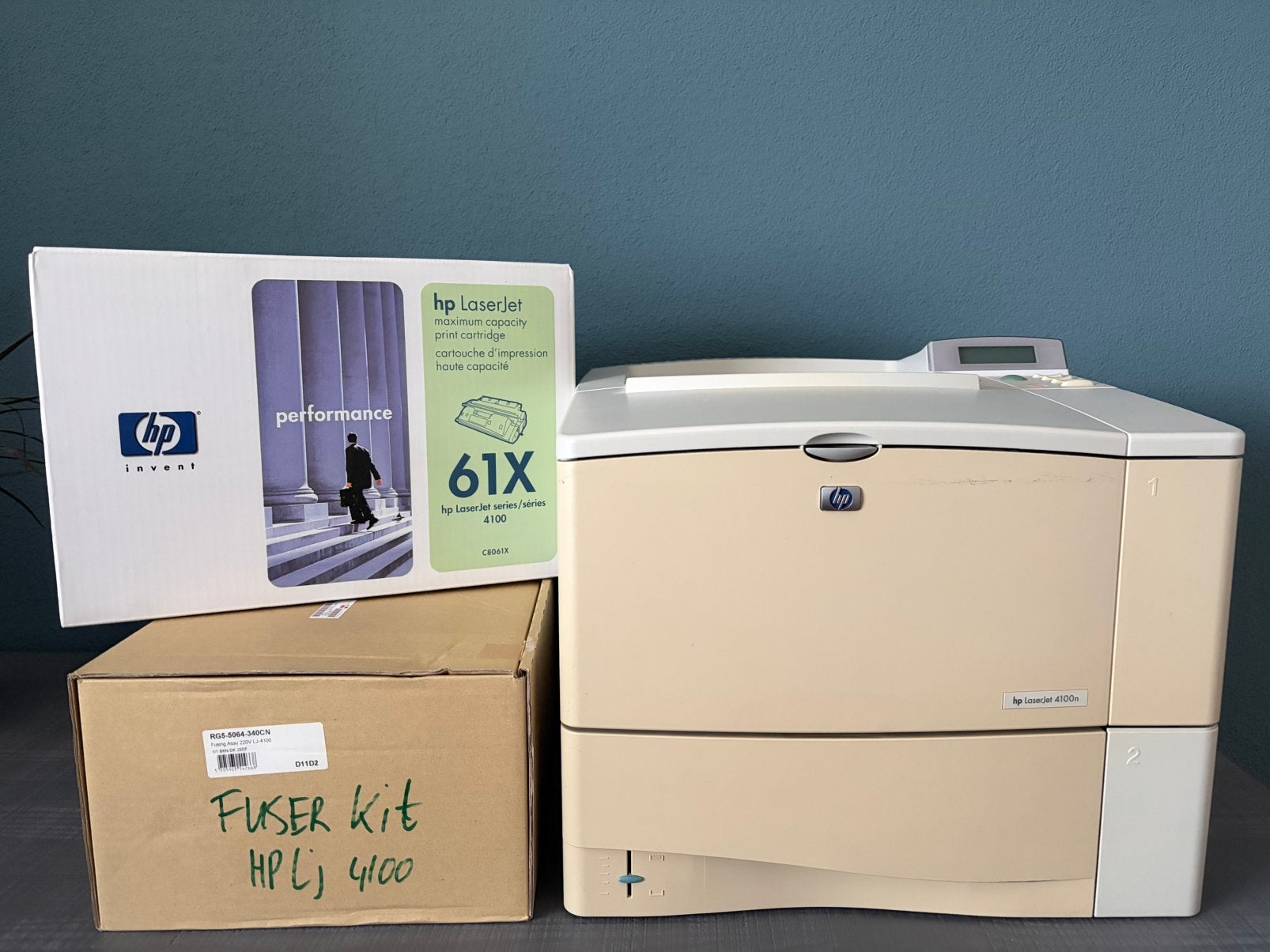 HP laserjet printer 4100N incl. nieuwe toner en fuser., Ophalen, Gebruikt
