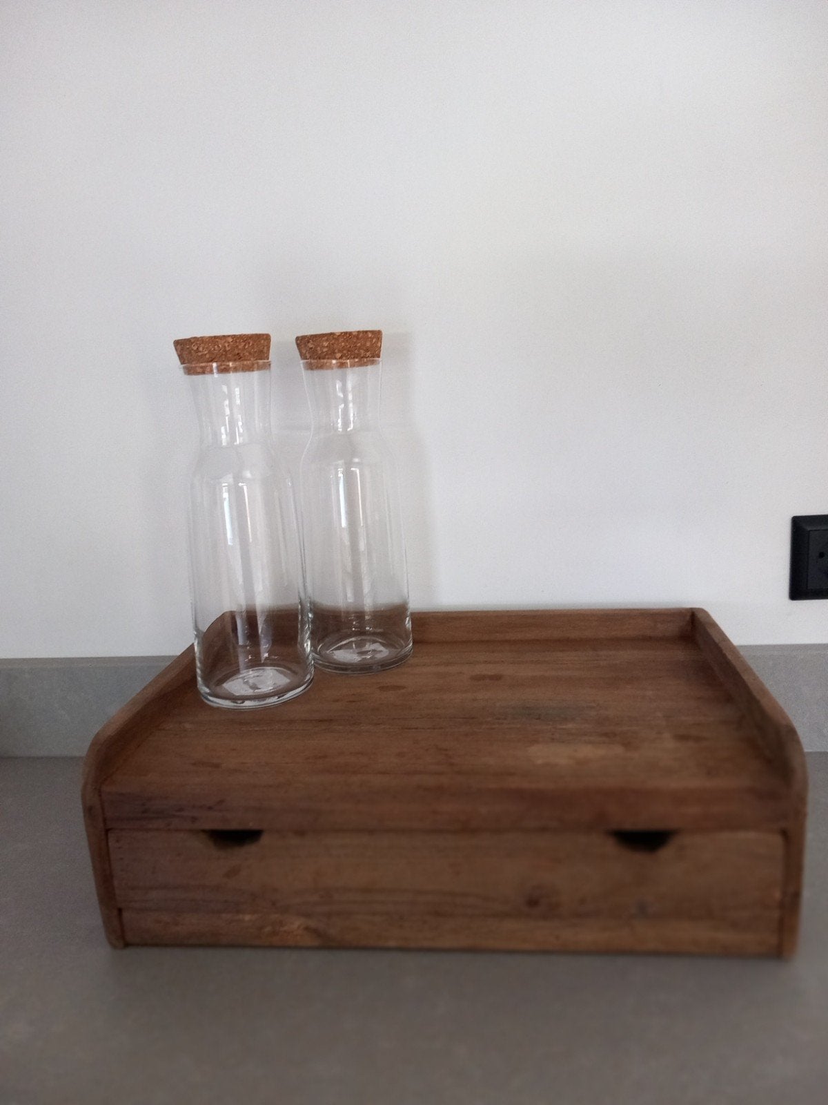 Houten bak met lade, Ophalen of Verzenden