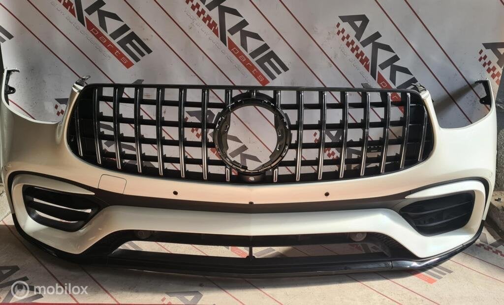 Mercedes GLC 63 AMG W253 X253 facelift Bumper voor wit, Gebruikt, Voor, Ophalen of Verzenden