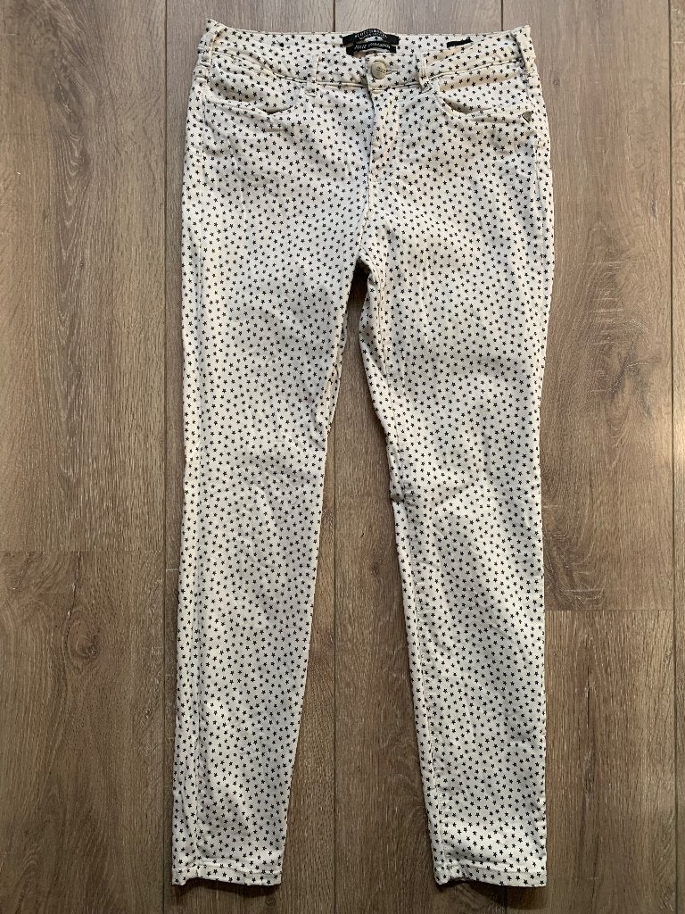 Scotch&Soda pantalon broek ster beige zwart 27/L30= S/36, Verzenden, Beige, Scotch & Soda, Zo goed als nieuw