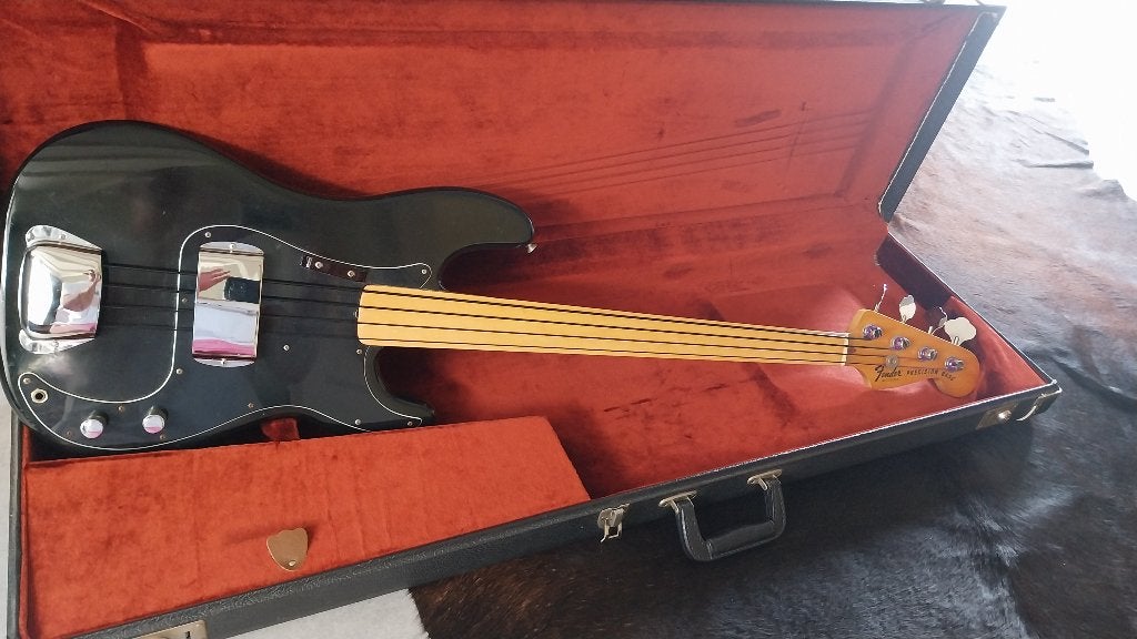 Fender Precision 1977, Ophalen, Gebruikt, Elektrisch, Fretloos
