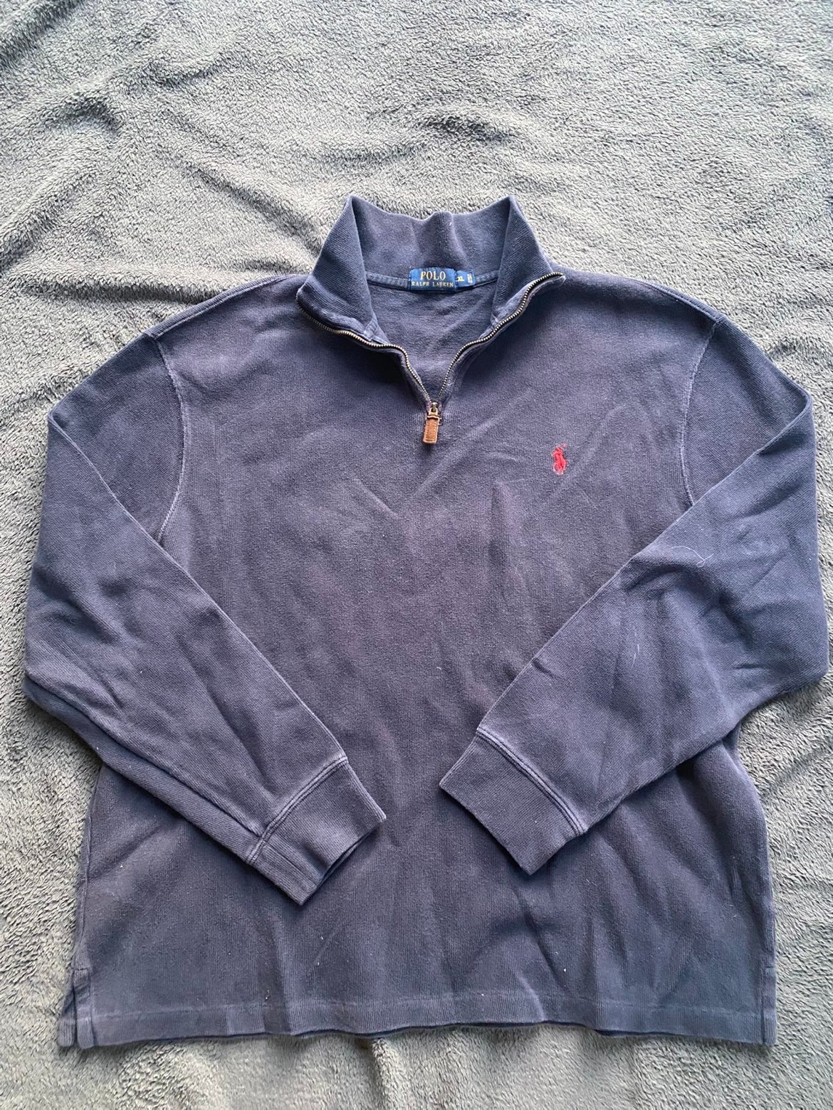 Ralph Lauren Quarter Zip, Ophalen of Verzenden, Zo goed als nieuw, Maat 56/58 (XL), Blauw