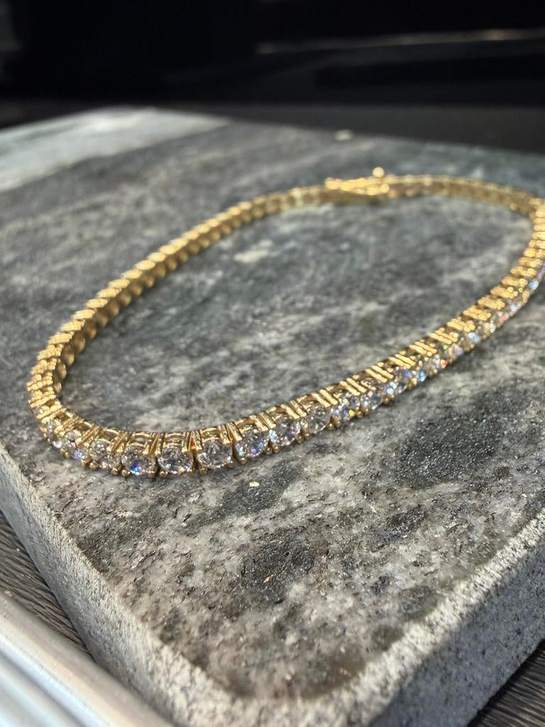 14k tennisarmband, Ophalen of Verzenden, Nieuw, Goud