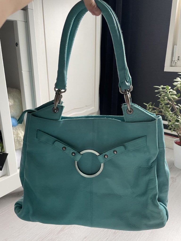 NIEUW !!! Luxe leren tas dR, Verzenden, Nieuw, Blauw, Handtas