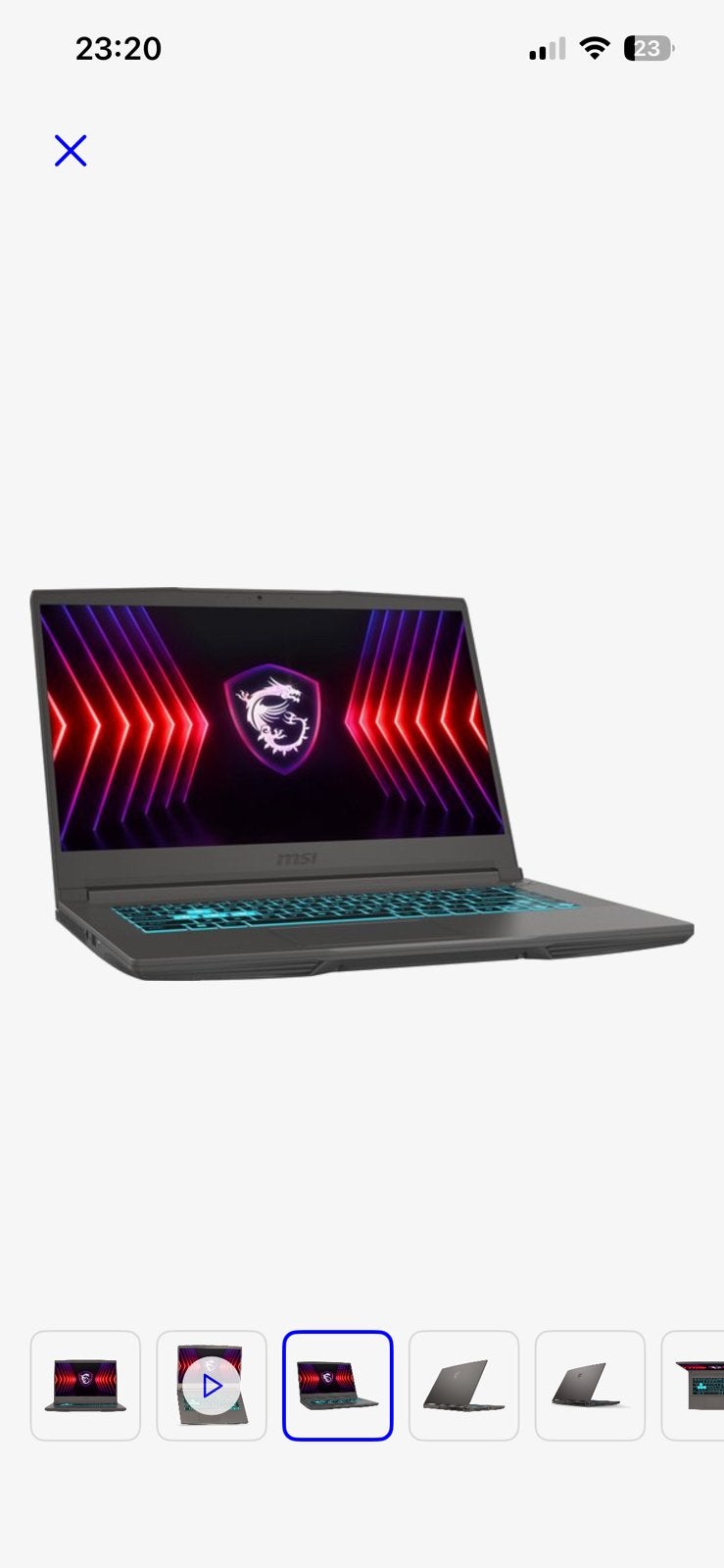 Mooie gaming laptop MSI Thin A15, Met videokaart, 15 inch, Ophalen of Verzenden, Zo goed als nieuw