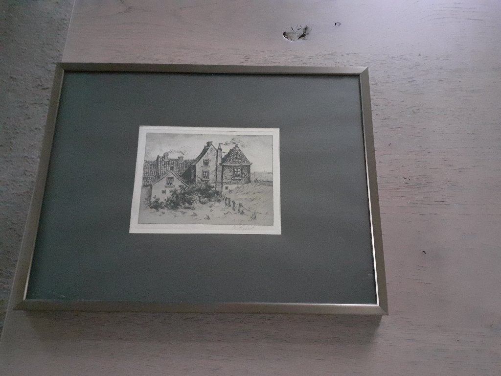 Originele ets "Huisjes aan de Dijk"- Ponsioen