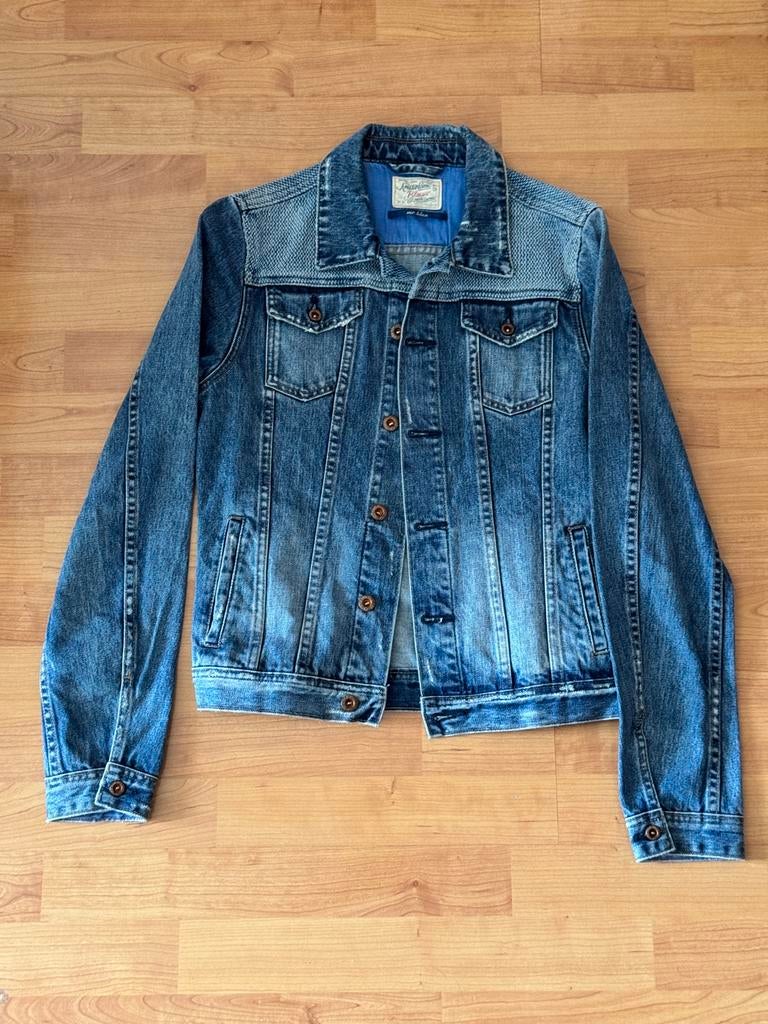 Stoere denim spijkerjas van Scotch & Soda, maat 14, Ophalen of Verzenden, Zo goed als nieuw, Maat 38/40 (M), Blauw