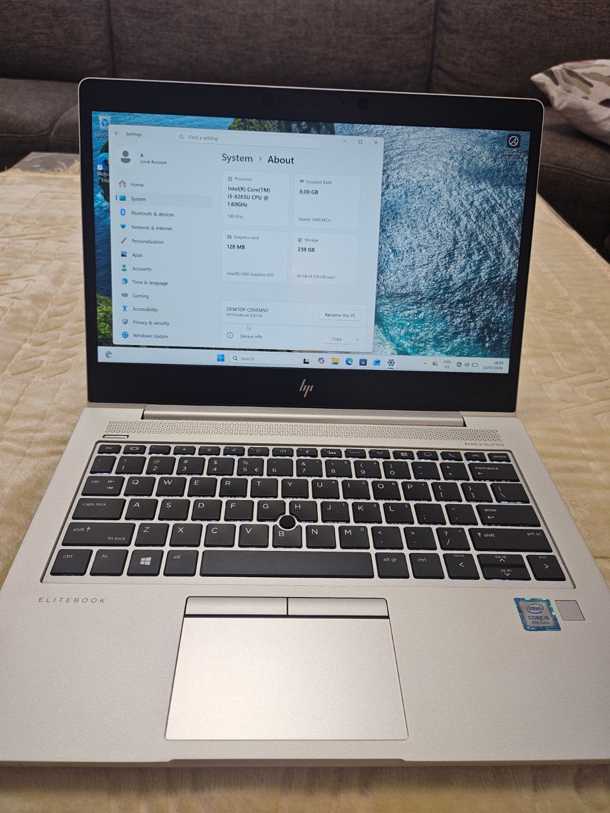 HP EliteBook 830 G6 - i5-8250U, 8GB RAM, 256GB SSD, Computers en Software, Windows Laptops, 256 GB, 2 tot 3 Ghz, Qwerty, 8 GB