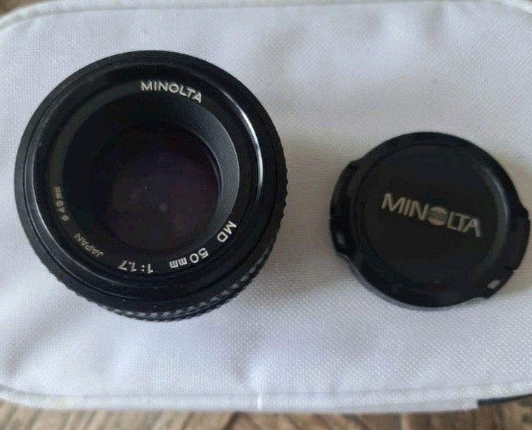 Minolta MD 50mm 1:1.7 lens - Zo goed als nieuw, Audio, Tv en Foto, Fotografie | Lenzen en Objectieven, Ophalen, Standaardlens