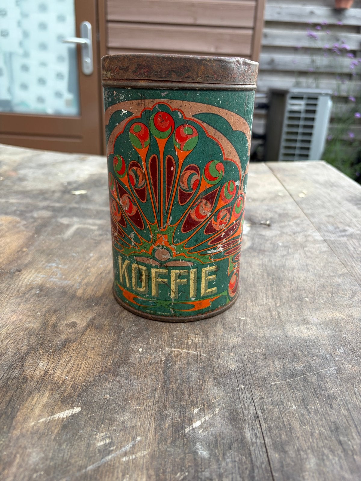Set van 5 vintage blikken: Maggi, Koffie, Buysman, De Ruijte, Verzamelen, Blikken, Ophalen of Verzenden, Gebruikt, Koffie, Overige merken