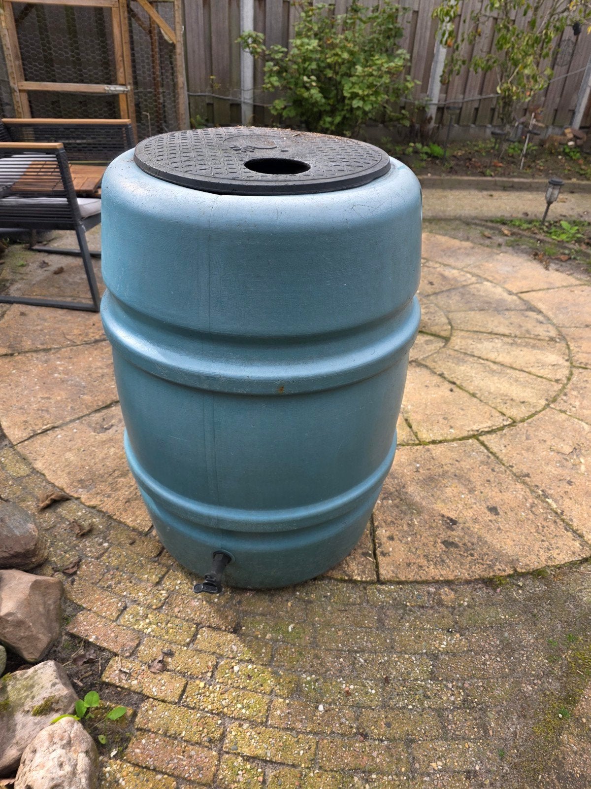 regenton, 150 liter of meer, Ophalen