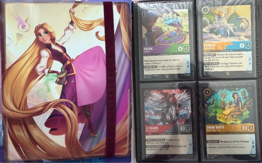Disney Lorcana - Rapunzel (4-pocket binder) + 4 Promokaarten, Ophalen of Verzenden, Nieuw, Overige typen, Foil