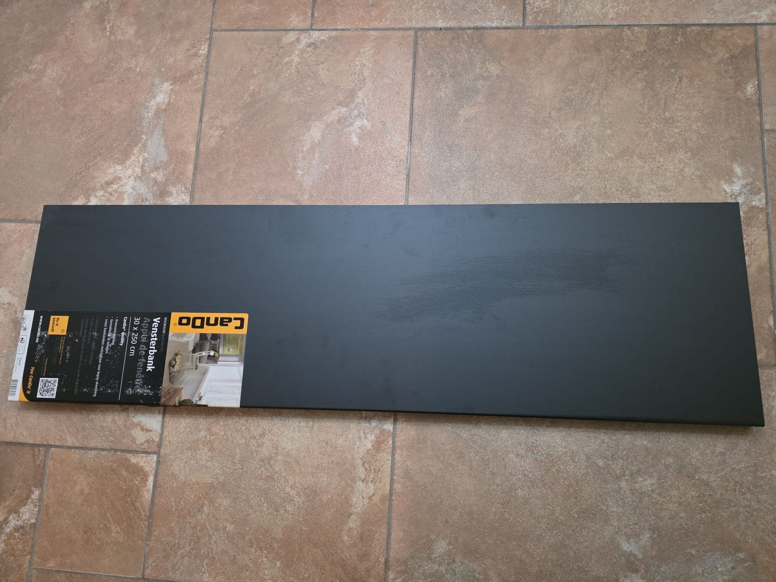 Zwarte MDF Vensterbank CanDo - 102,5 cm lang, Ophalen, Nieuw