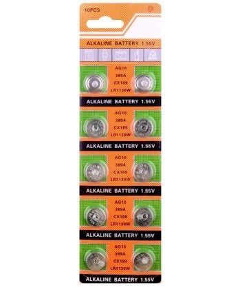 AG10 / LR1130W / CX189 Alkaline Knoopcel Batterij 1,55 Volt, Ophalen of Verzenden, Nieuw