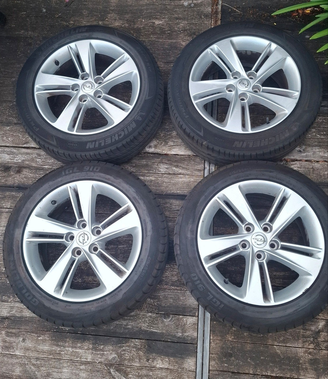 17" Opel velgen 5x115 (Insignia B) met banden, Ophalen, Banden en Velgen, 17 inch, Zomerbanden
