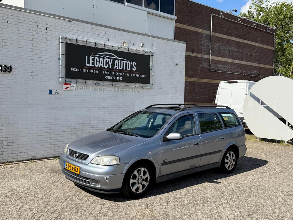 Opel Astra Wagon 1.8-16V Njoy - APK 06/2027 - AIRCO - OPEN D, Auto's, Gebruikt, Zwart, 4 cilinders, 1796 cc