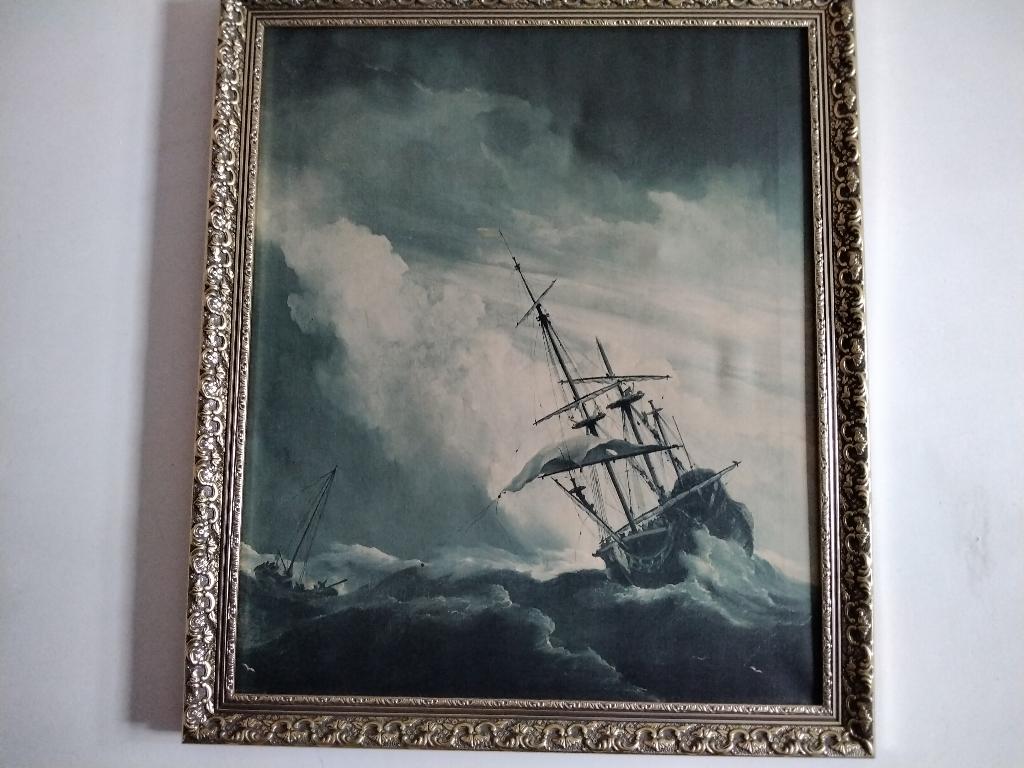 Willen van de Velde Maritiem Schilderij Doek Prent kunst, Antiek en Kunst, Ophalen, Ets
