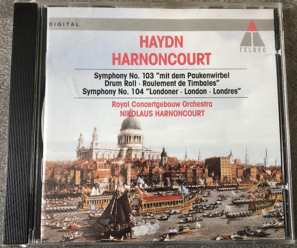 HAYDN - HARNONCOURT - SYMPHONIES 103 & 104  ROYAL, Ophalen of Verzenden, Classicisme, Zo goed als nieuw, Orkest of Ballet