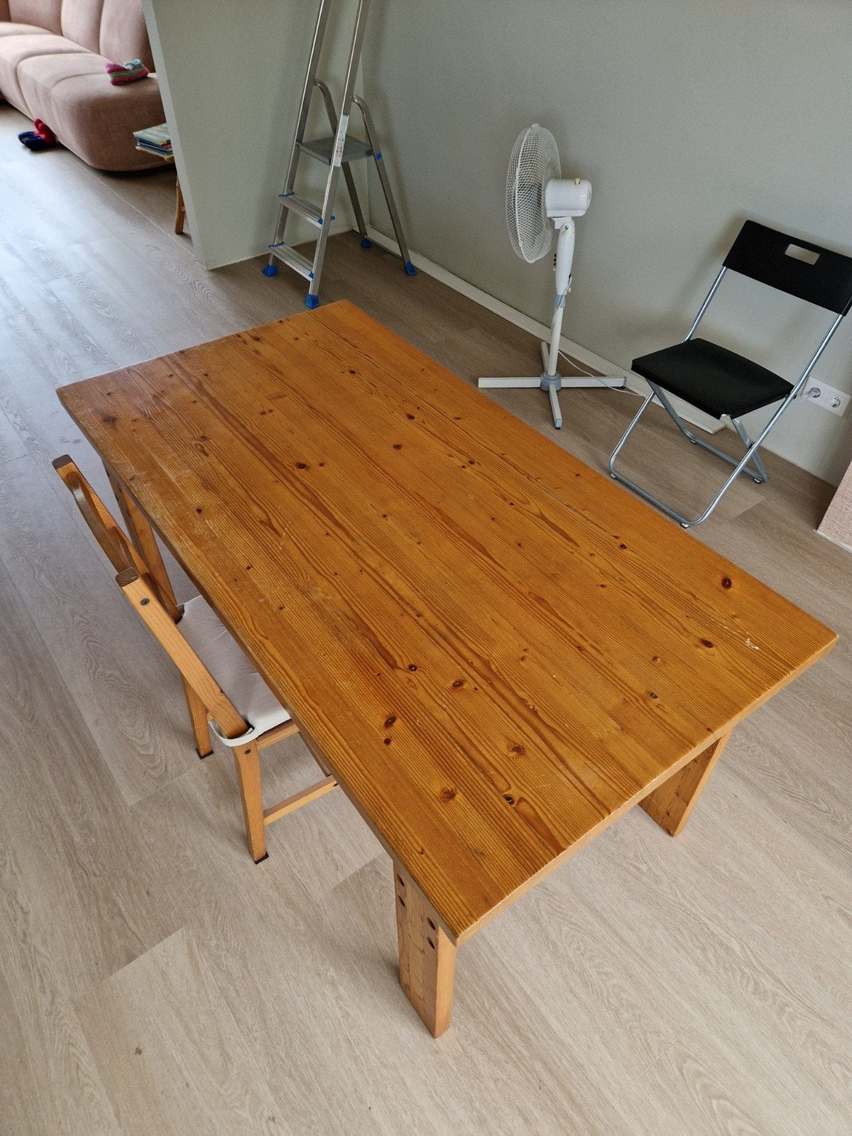 Eiken tafel, Huis en Inrichting, Tafels | Salontafels, Ophalen, 50 – 75, Gebruikt, 100 tot 150 cm