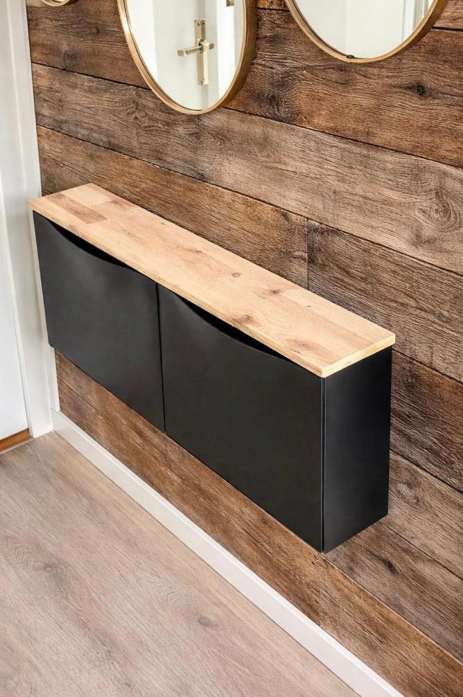 Plank voor Trones schoenenkast van Ikea gerecycled barnwood, Verzenden, Zo goed als nieuw, Tijdloos