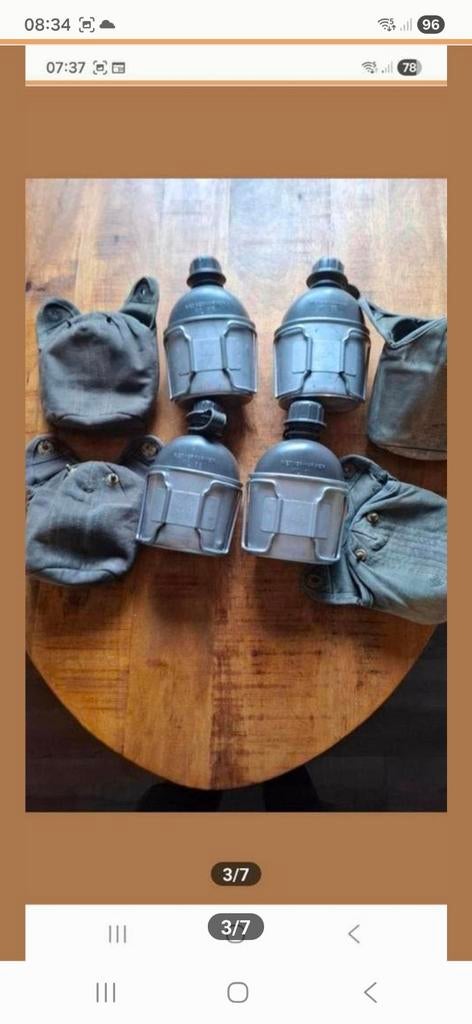 4 x veldfles compleet, Ophalen of Verzenden, Landmacht, Nederland