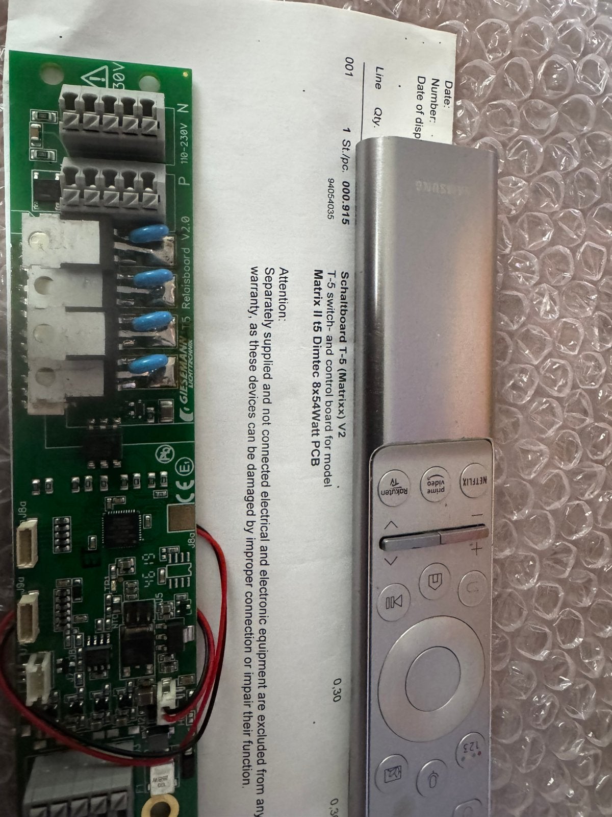 Schakelbord voor de Giesemann matrix 2 T5., Dieren en Toebehoren, Ophalen of Verzenden, Nieuw