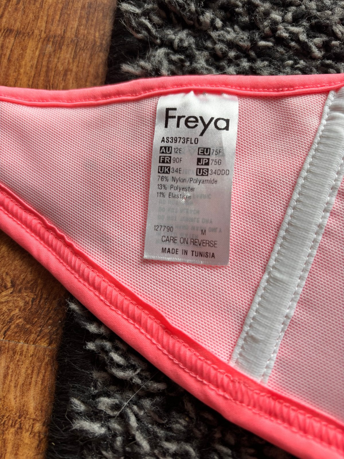 Nieuwe Freya bikini set - Koraalrood, maat 75F broekje M, Ophalen, Nieuw, Oranje, Bikini