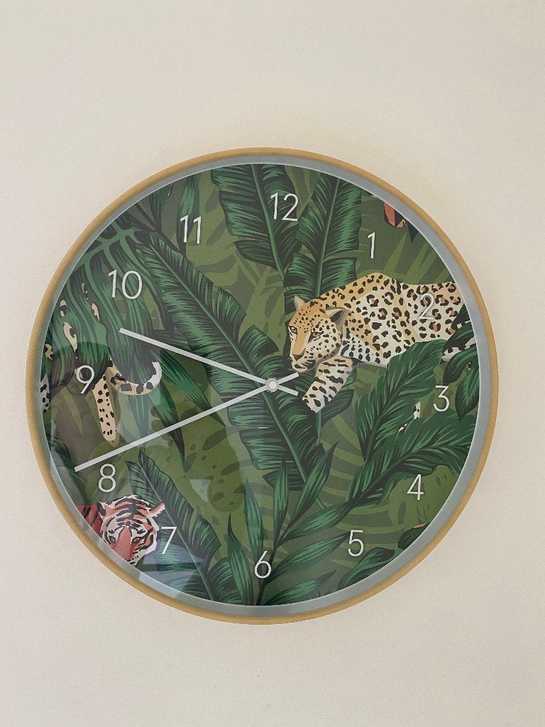 Jungle klok (40 cm diameter), Ophalen, Nieuw, Analoog, Wandklok