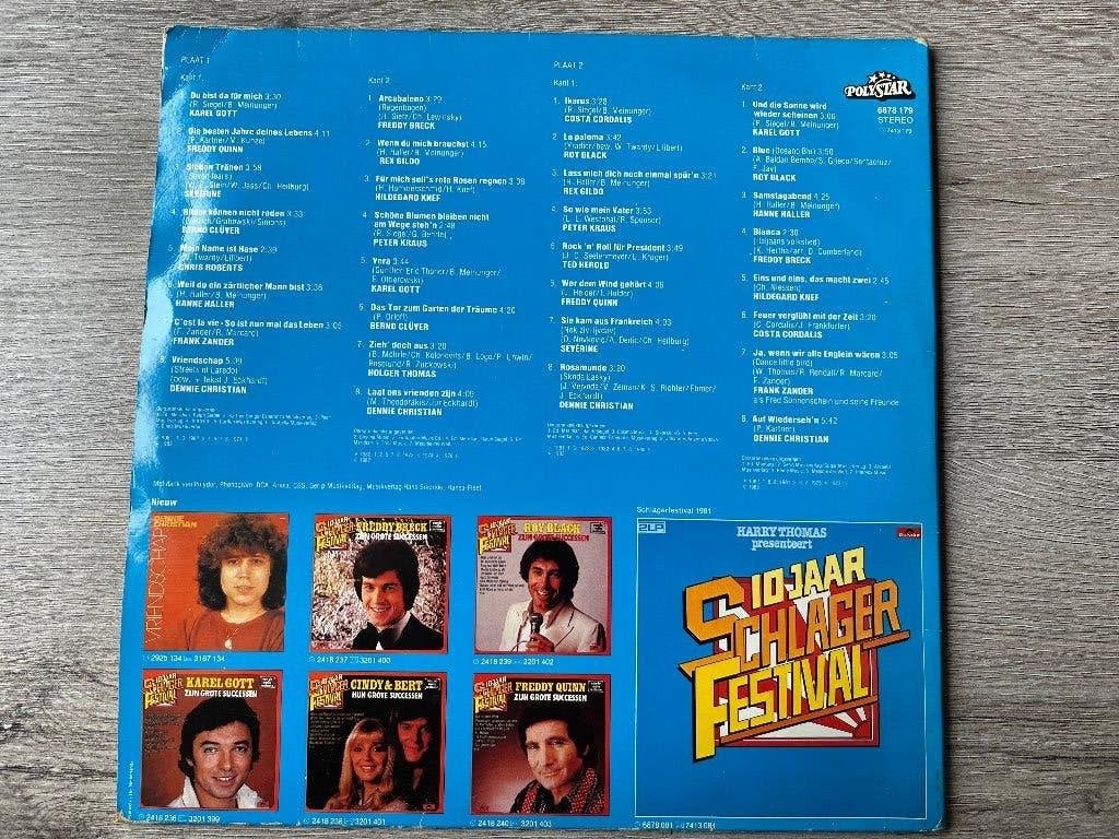LP Schlager festival '82 Diversen artiesten, LP, Gebruikt, 12 inch, Inclusief binnenhoes