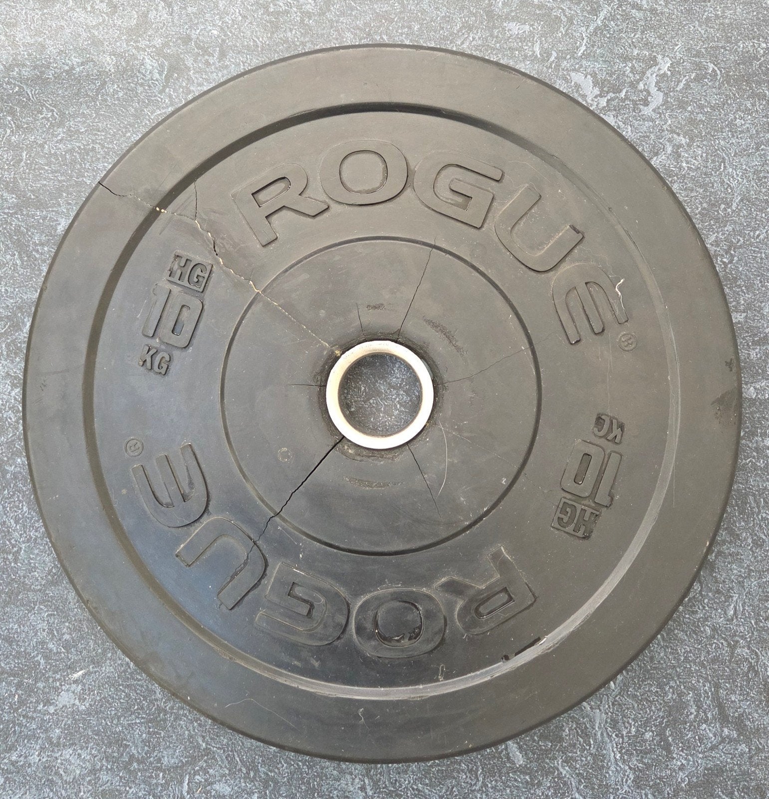 Rogue bumper plate 10 kg, Ophalen of Verzenden, Gebruikt