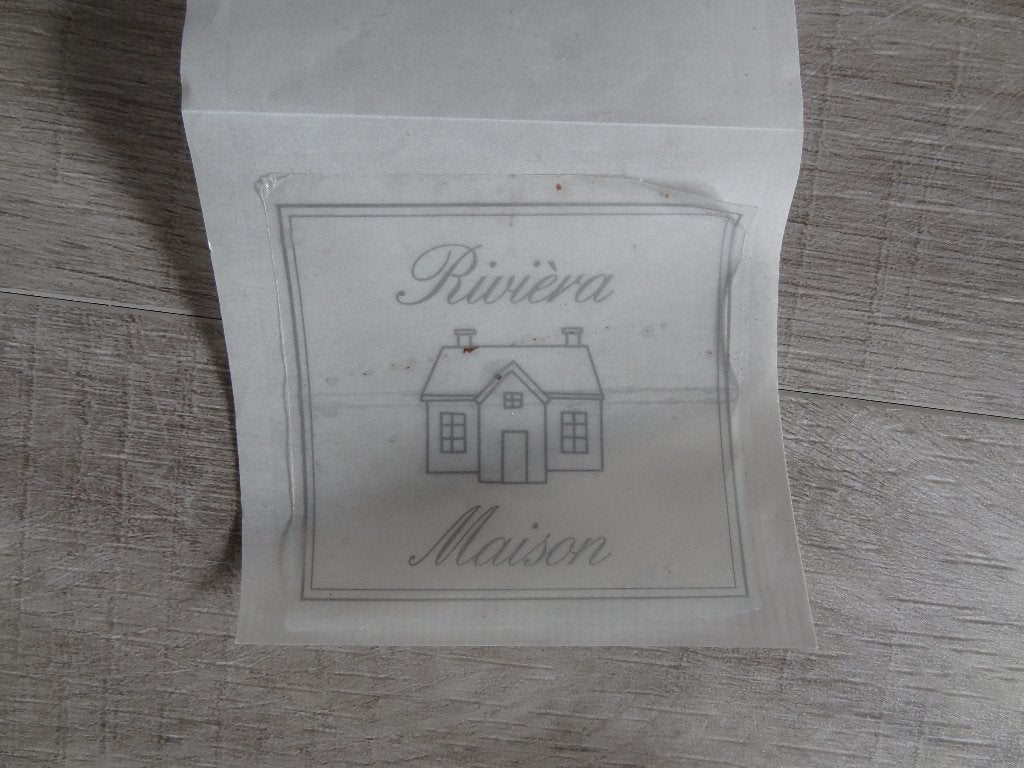 Sticker Rivièra Maison Transparant >Snelle Verzending!<, Ophalen of Verzenden, Zo goed als nieuw, Overige typen