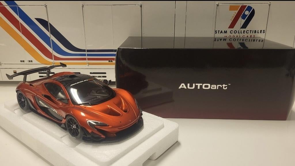 AUTOart McLaren P1 GTR Vulcano Orange, Hobby en Vrije tijd, Modelauto's | 1:18, Zo goed als nieuw, Auto, Autoart, Ophalen of Verzenden