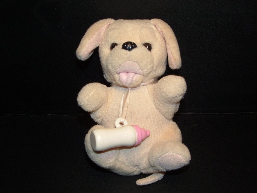 ANIMAGIC HOND PUPPY RUDY VELOURS ECRU MET ROZE OPEN, Ophalen of Verzenden, Nieuw, Overige typen