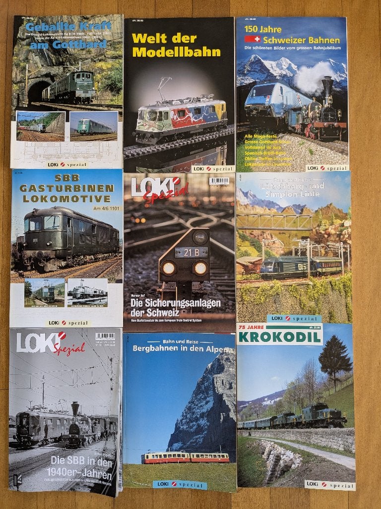 Loki Spezial. Zwitsers trein tijdschrift. 9 nummers, Boeken, Ophalen of Verzenden, Zo goed als nieuw, Diverse auteurs, Trein