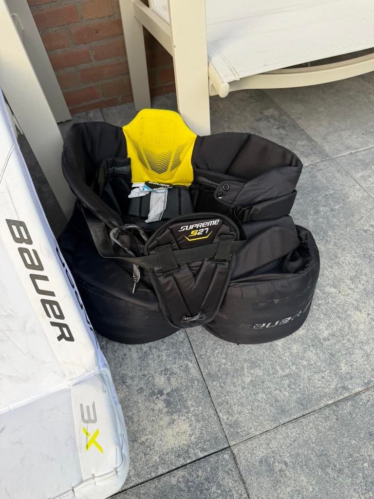 Ijshockey goalie Bauer Supreme S27 broek, Sport en Fitness, IJshockey, Ophalen, Gebruikt, Bescherming