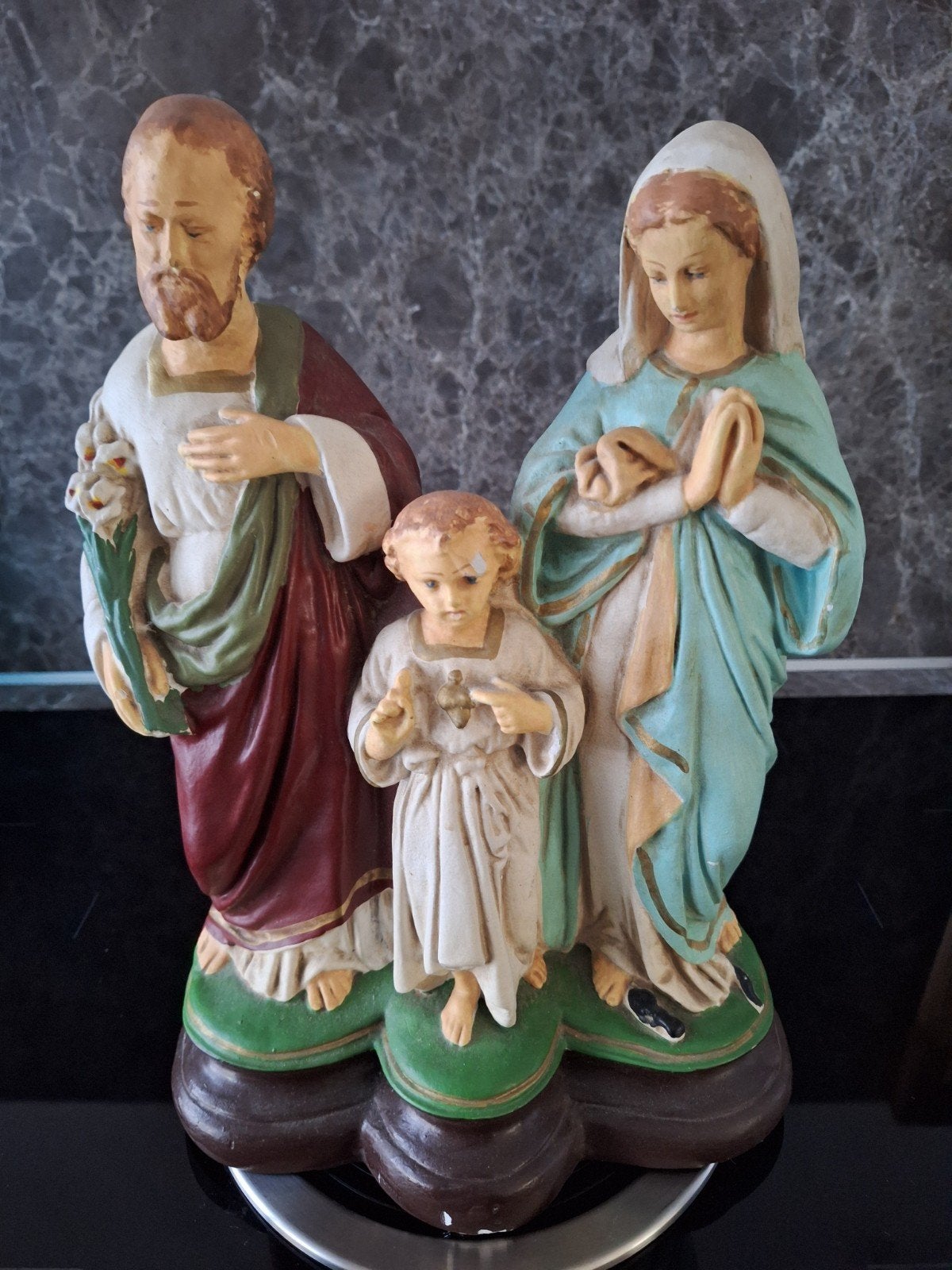 Heilige Familie Beeld - Jozef, Maria en Jezus, Antiek en Kunst, Antiek | Religie, Ophalen