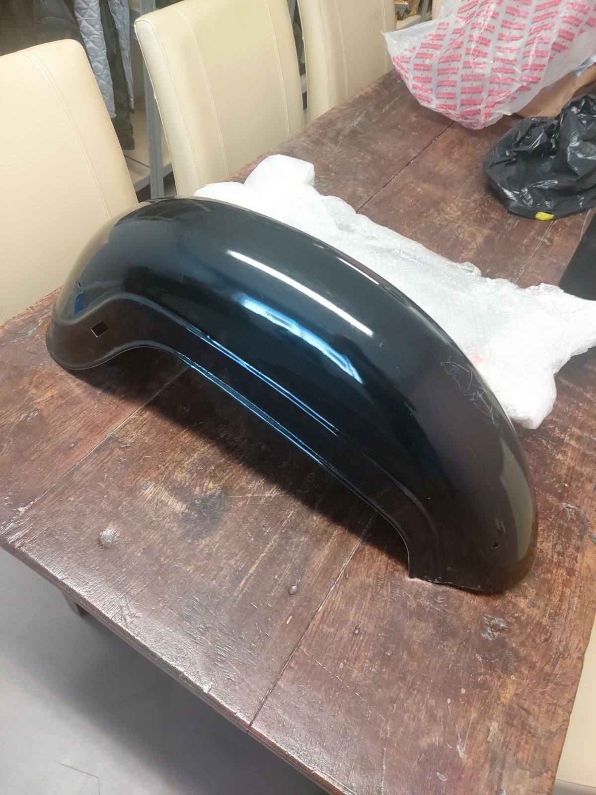 Zwart spatbord voor Royal Enfield, Motoren, Ophalen of Verzenden