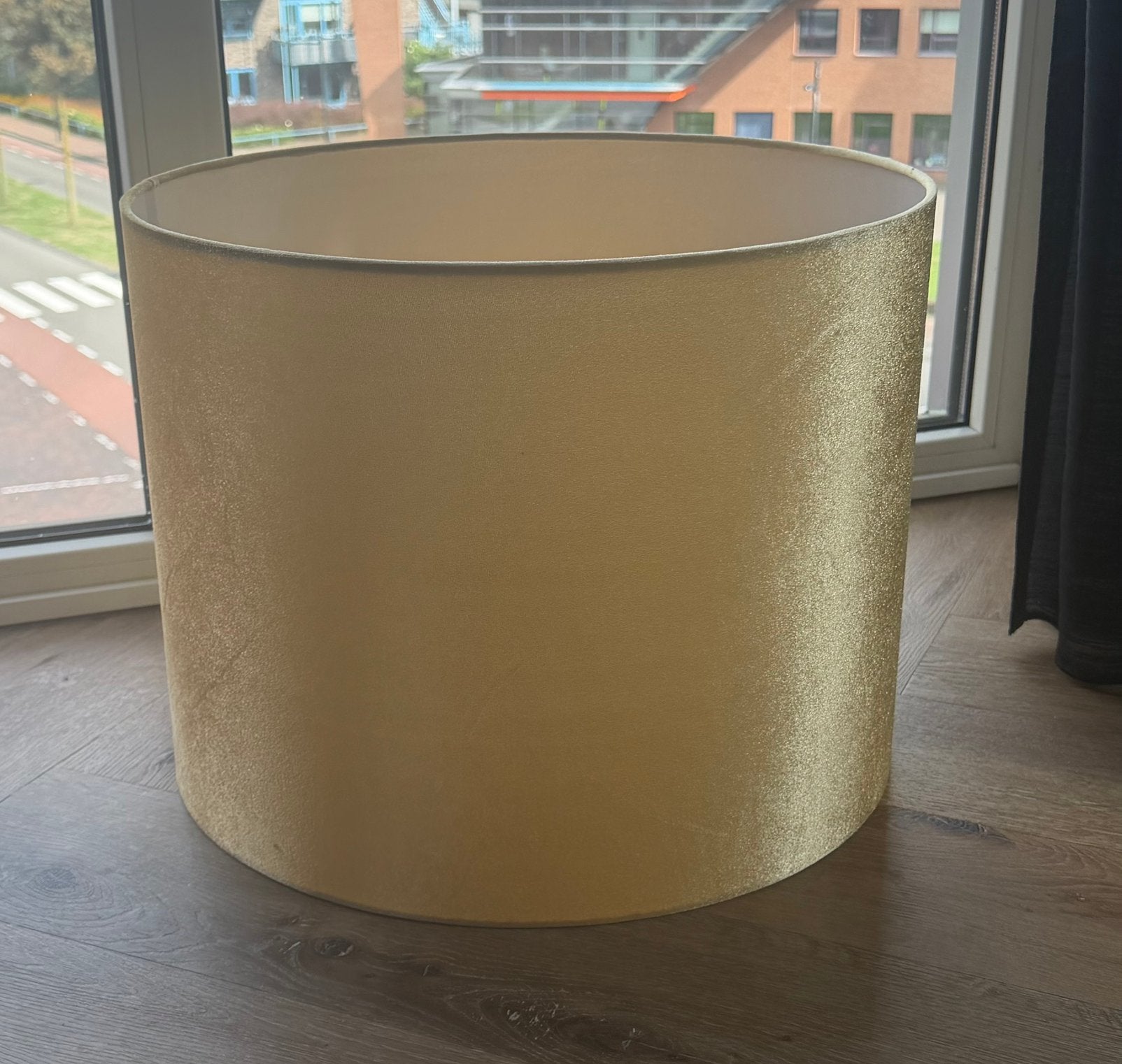 Gouden velours lampenkap 35x40 cm, Overige typen, Rond, Nieuw, Ophalen of Verzenden