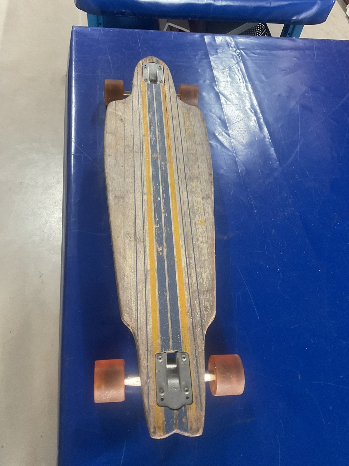 Vintage houten Globe Longboard skateboard uit 1994, Ophalen of Verzenden, Gebruikt, Skateboard