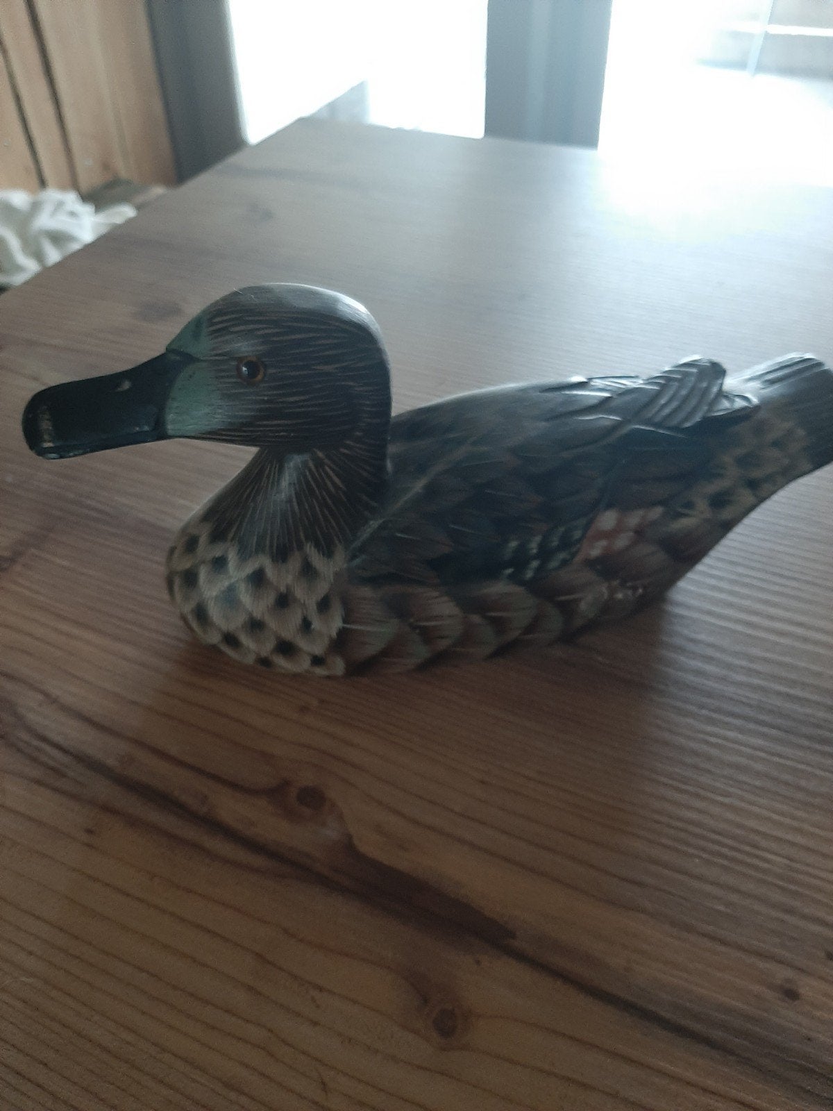 Houten eend woondecoratie, Hout, Gebruikt, Meerkleurig, Ophalen of Verzenden