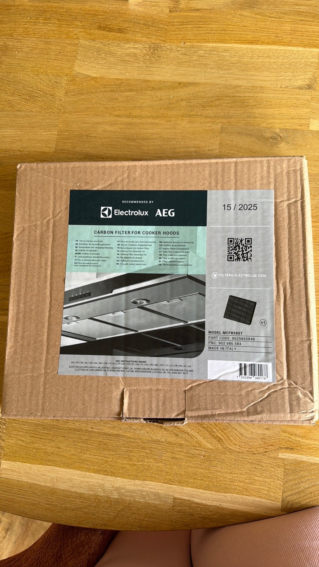 Filter voor afzuigkap - AEG MCFB58ST nieuw, Ophalen of Verzenden, Nieuw