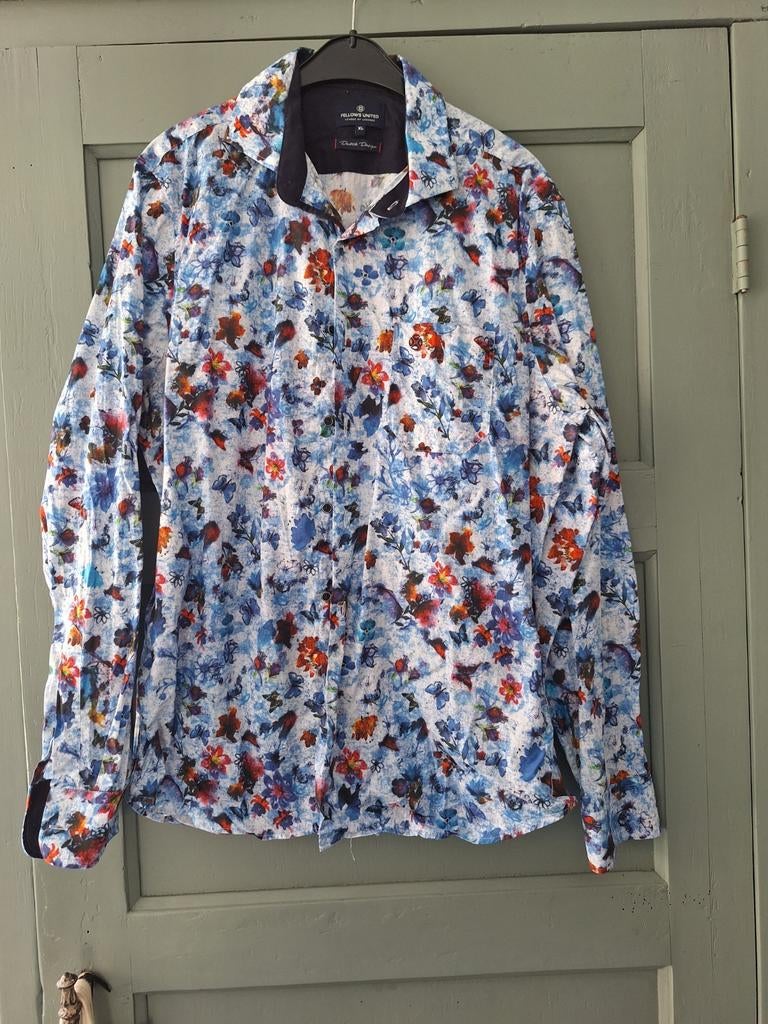 Heren overhemd maat XL, Ophalen, Zo goed als nieuw, Blauw, Halswijdte 43/44 (XL)