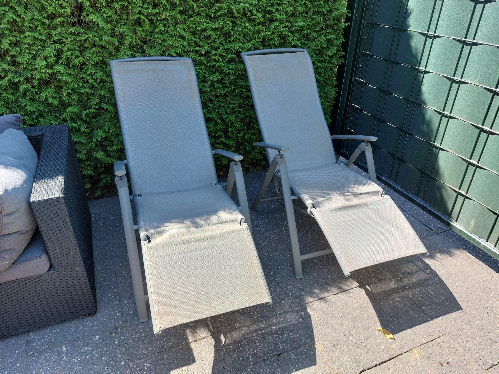 tuinstoelen met lig functie  ligstoelen  verstelbare stoelen, Tuin en Terras, Tuinstoelen, Ophalen, Gebruikt, Aluminium, Verstelbaar
