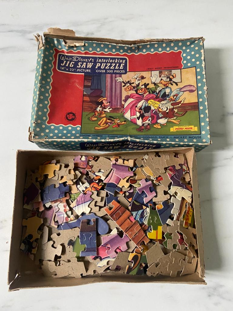 Vintage Walt Disney Puzzel, Verzamelen, Disney, Zo goed als nieuw, Overige typen, Overige figuren, Ophalen of Verzenden