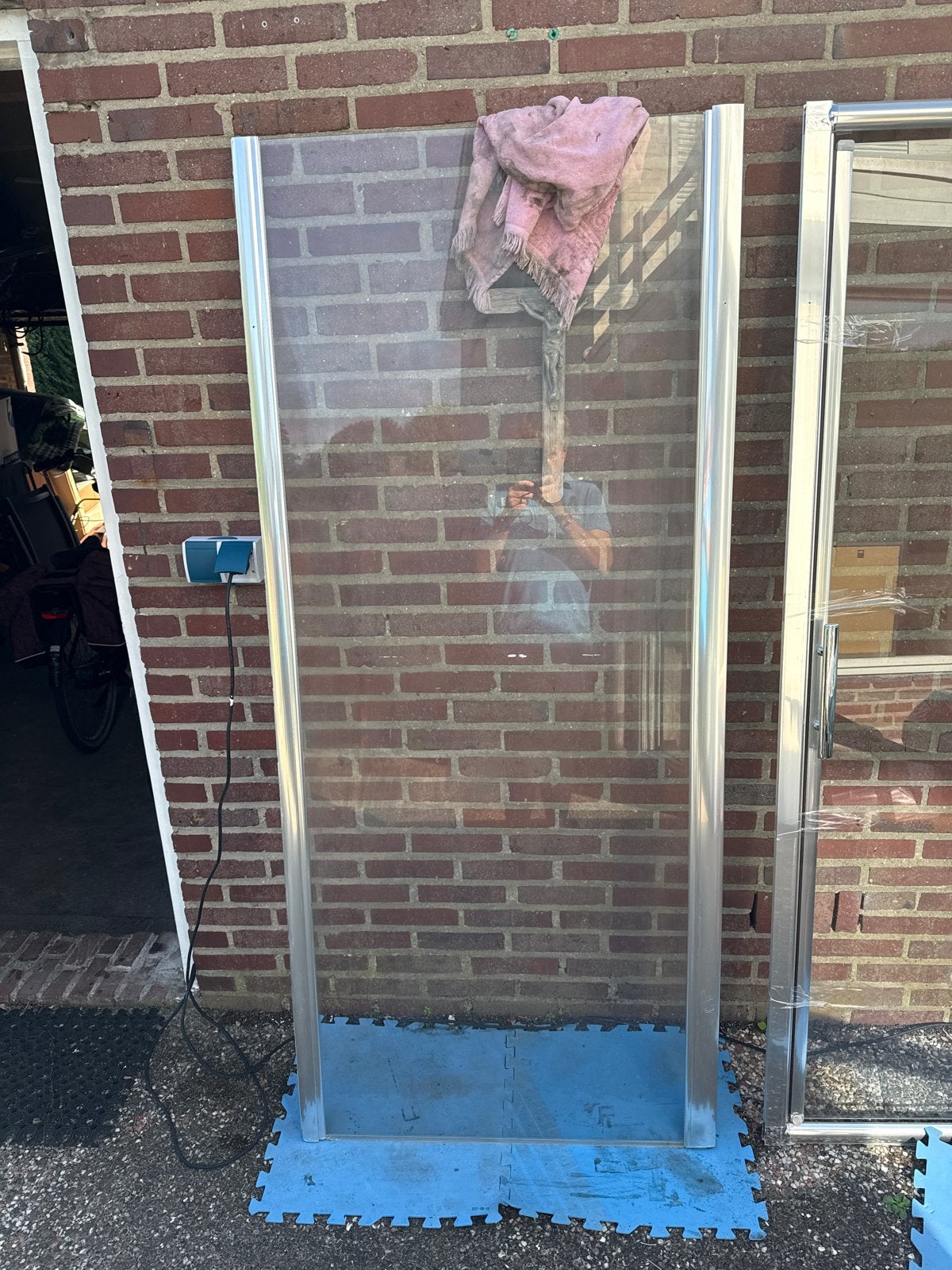 Douchedeur en zijwand - zo goed als nieuw, Ophalen, Zo goed als nieuw, Met douche