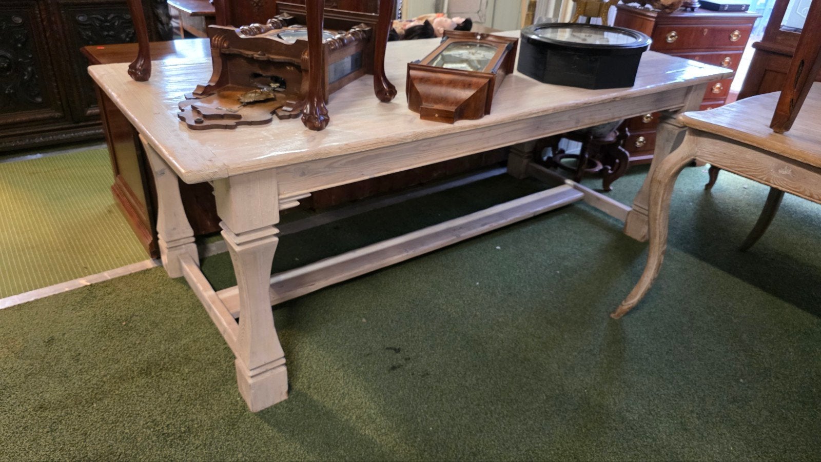 aanbieding Franse kloostertafel 2,20 m lang €500
